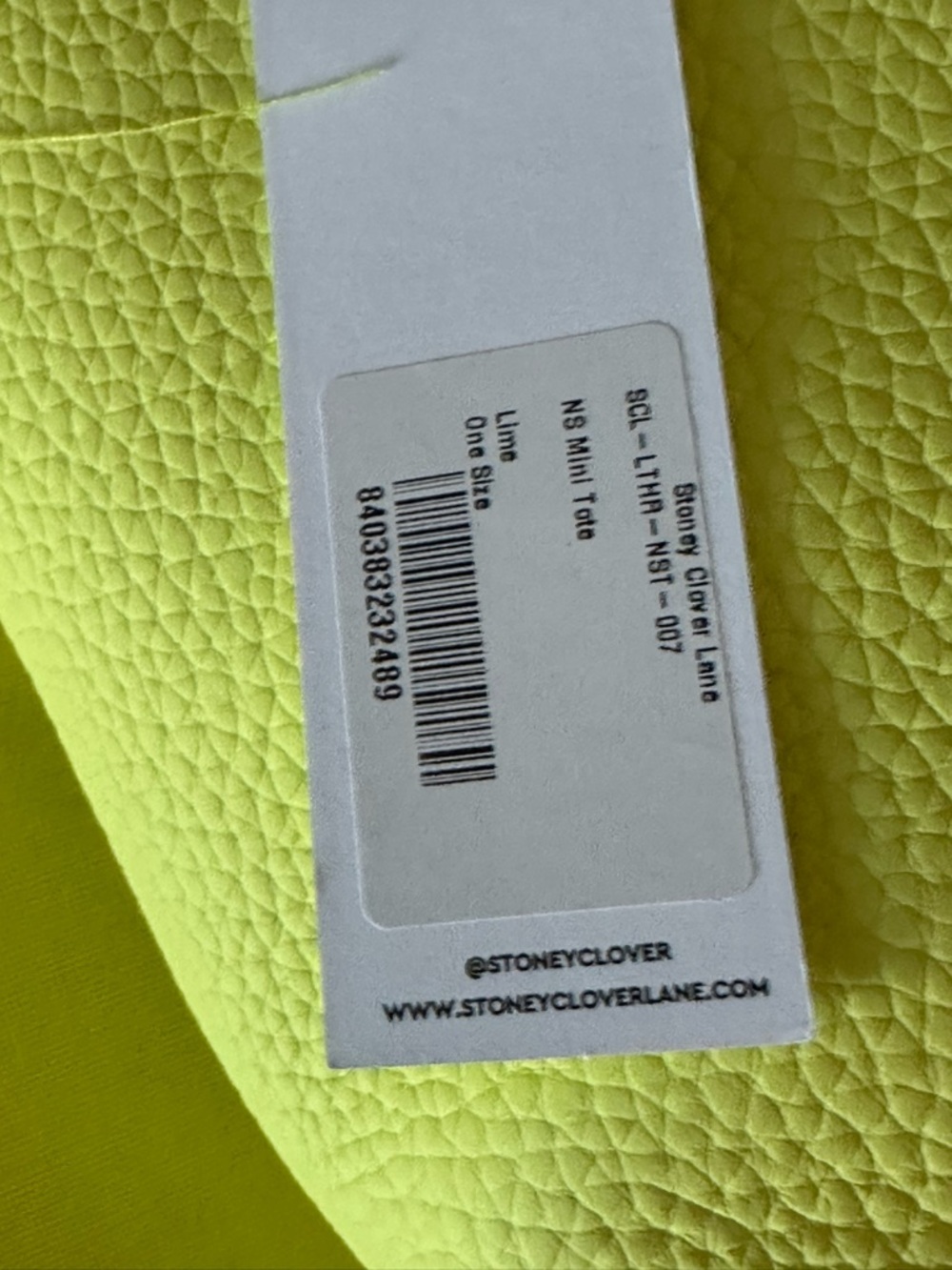 Stoney Clover Lane Lime Mini Tote NWT - Picture 3 of 3